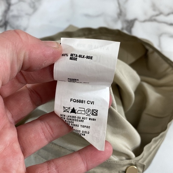 Fendi Skirt Womens 40 Tan Twill Silk Mini Peplum Layered Pencil Classy Designer - Picture 11 of 15